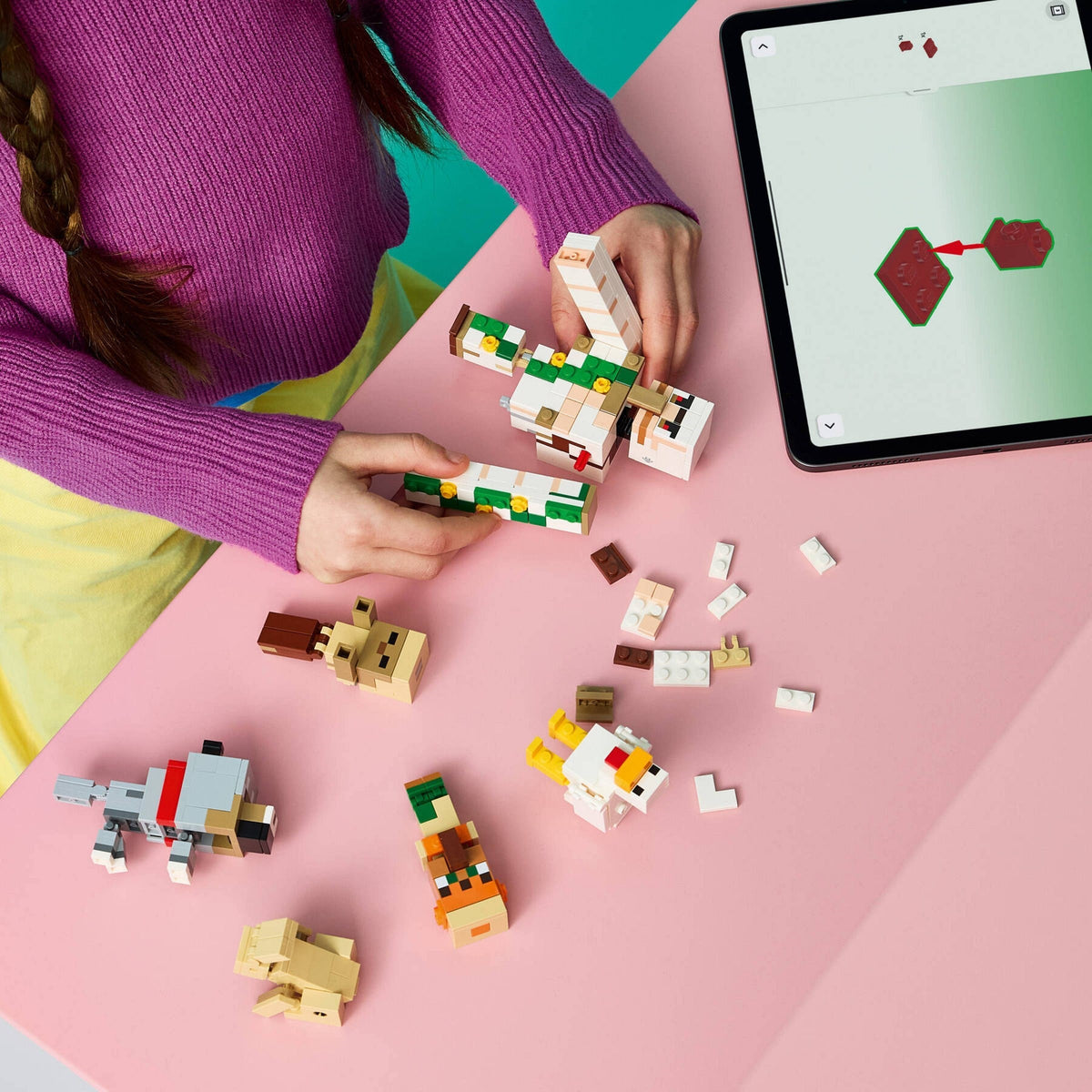 LEGO Minecraft 21592 attacco nel deserto del fantino di polli