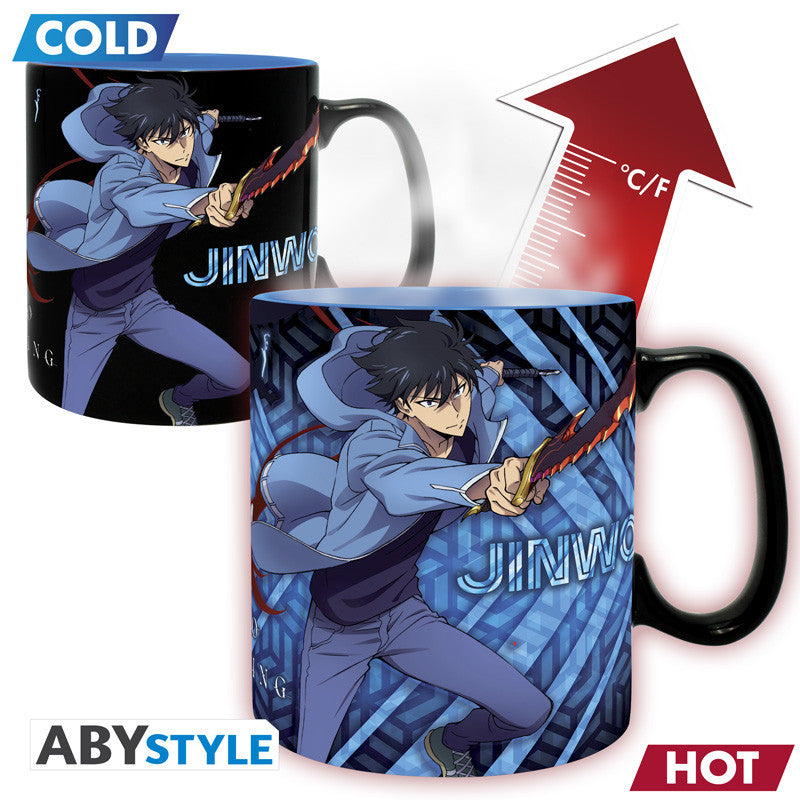 solo leveling - mug heat change - 460 ml - jinwoo & igris - with box