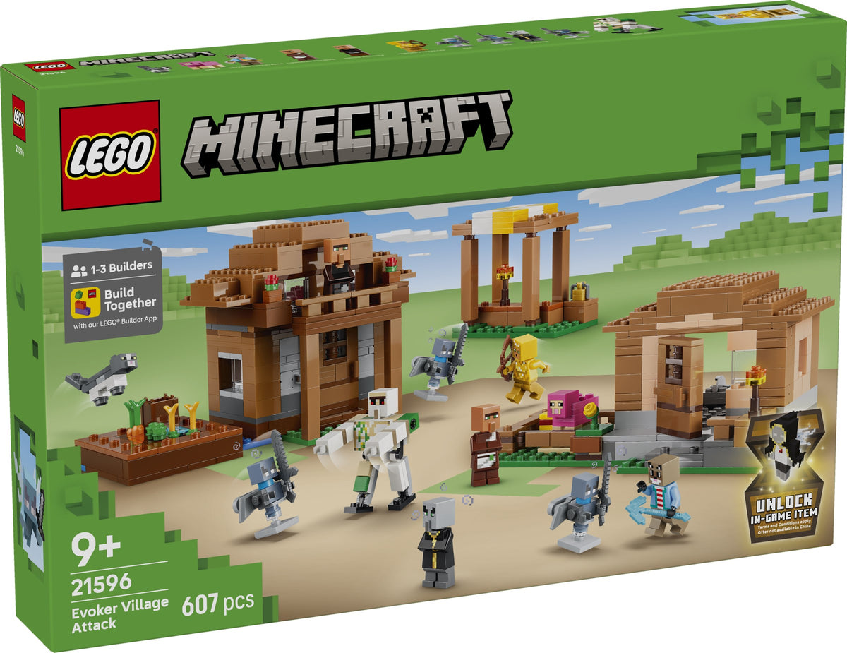 LEGO Minecraft 21596 attacco al villaggio dell’evocatore