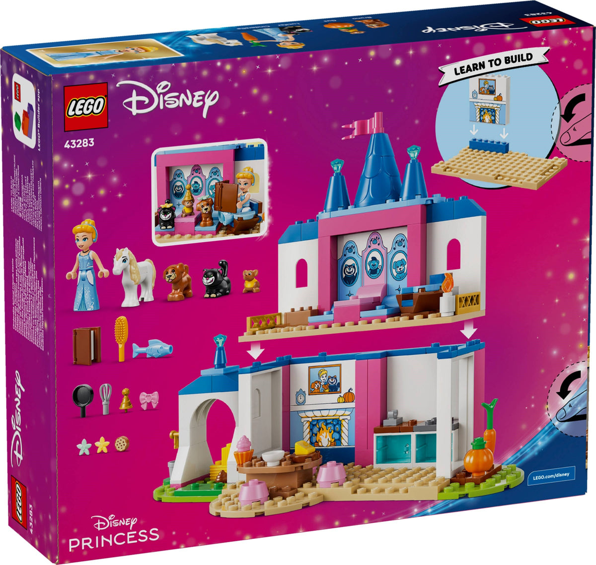 LEGO Disney Princess 43283 castello degli amici animali di cenerentola