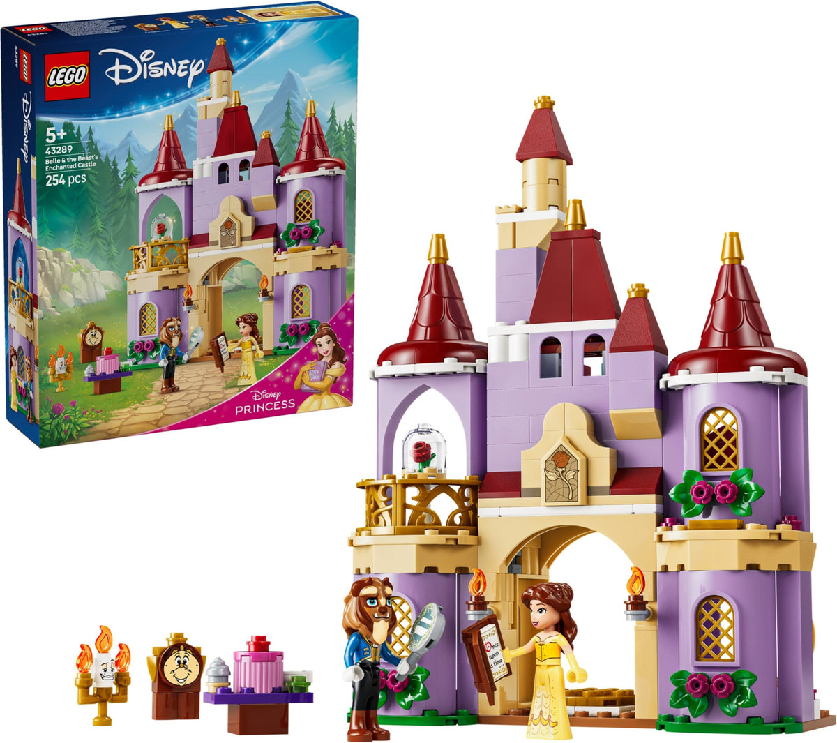 LEGO Disney Princess 43289 belle e il castello incantato della bestia