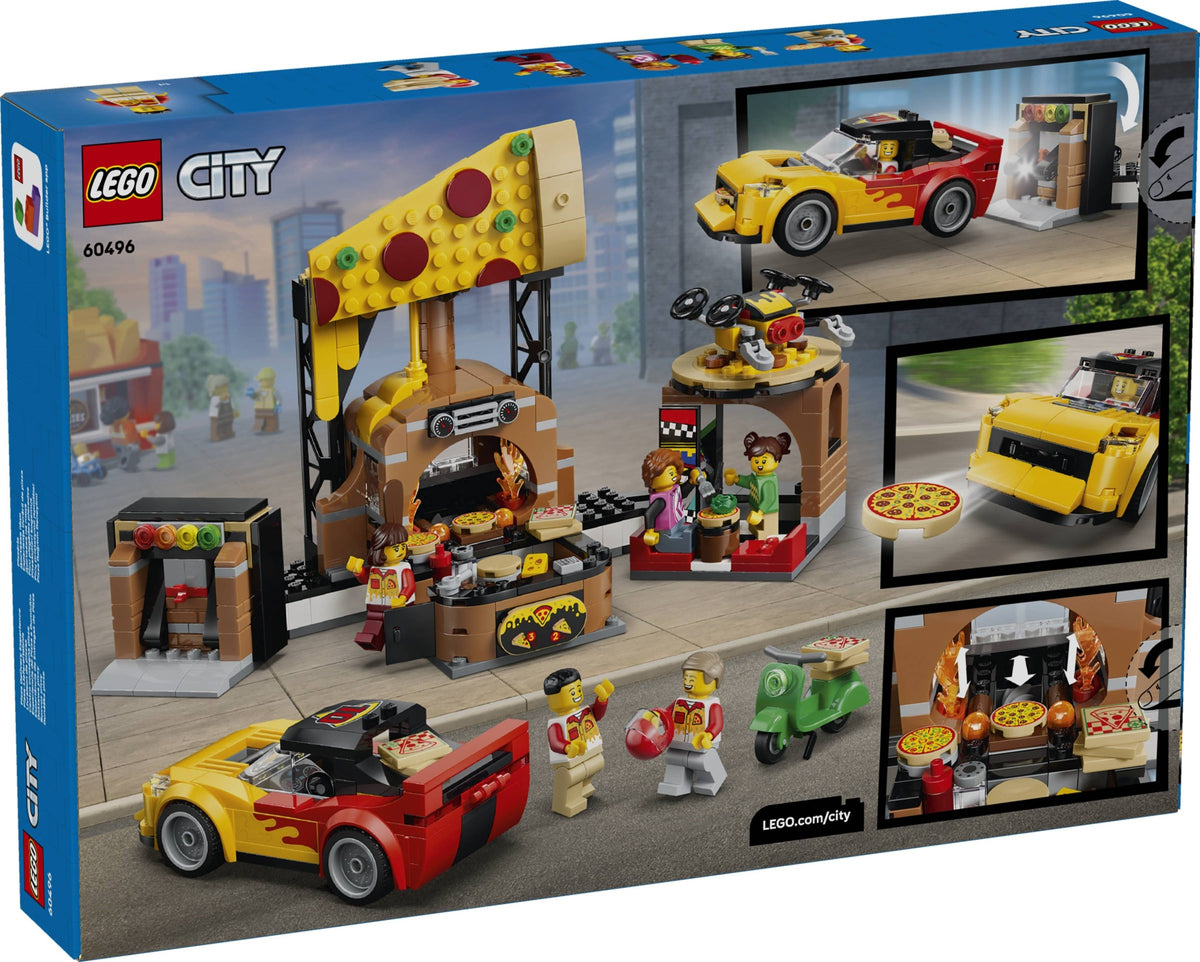 LEGO City 60496 centro di consegna pizze con veicoli