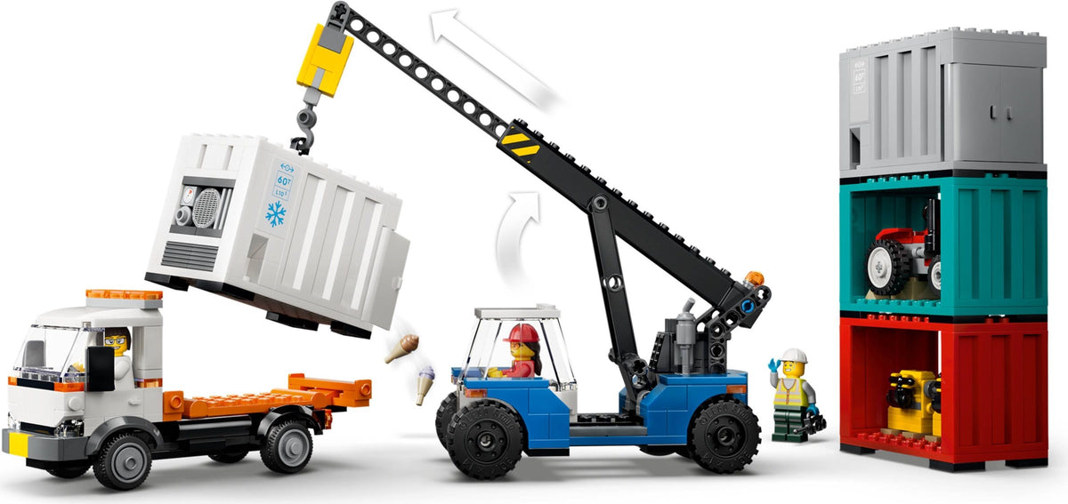 LEGO City 60509 treno merci portuale con gru e camion