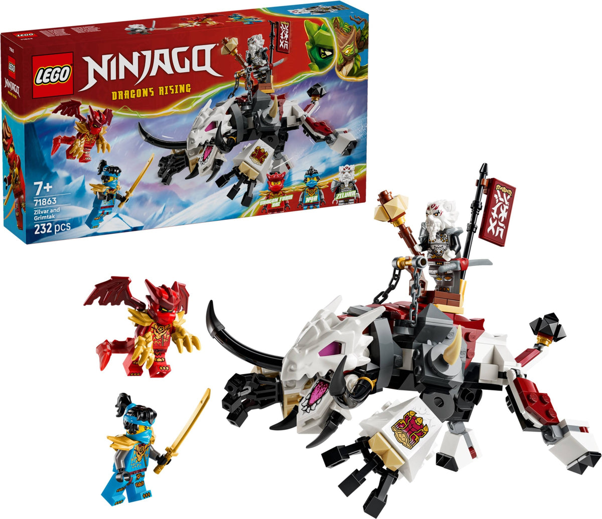 LEGO Ninjago 71863 zilvar e grimtak la bestia drago