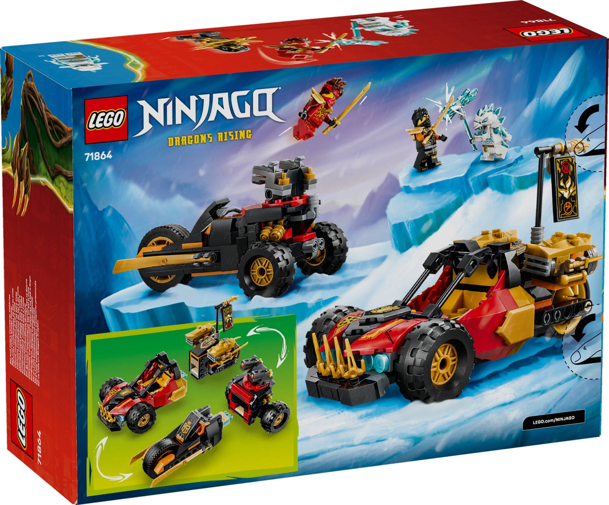 LEGO Ninjago 71864 veicoli combinanti di kai e cole