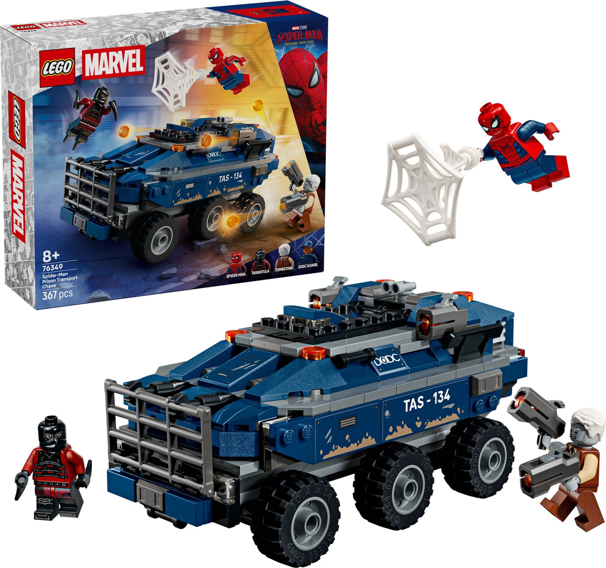 LEGO Super Heroes 76349 spider-man: inseguimento del trasportatore di detenuti
