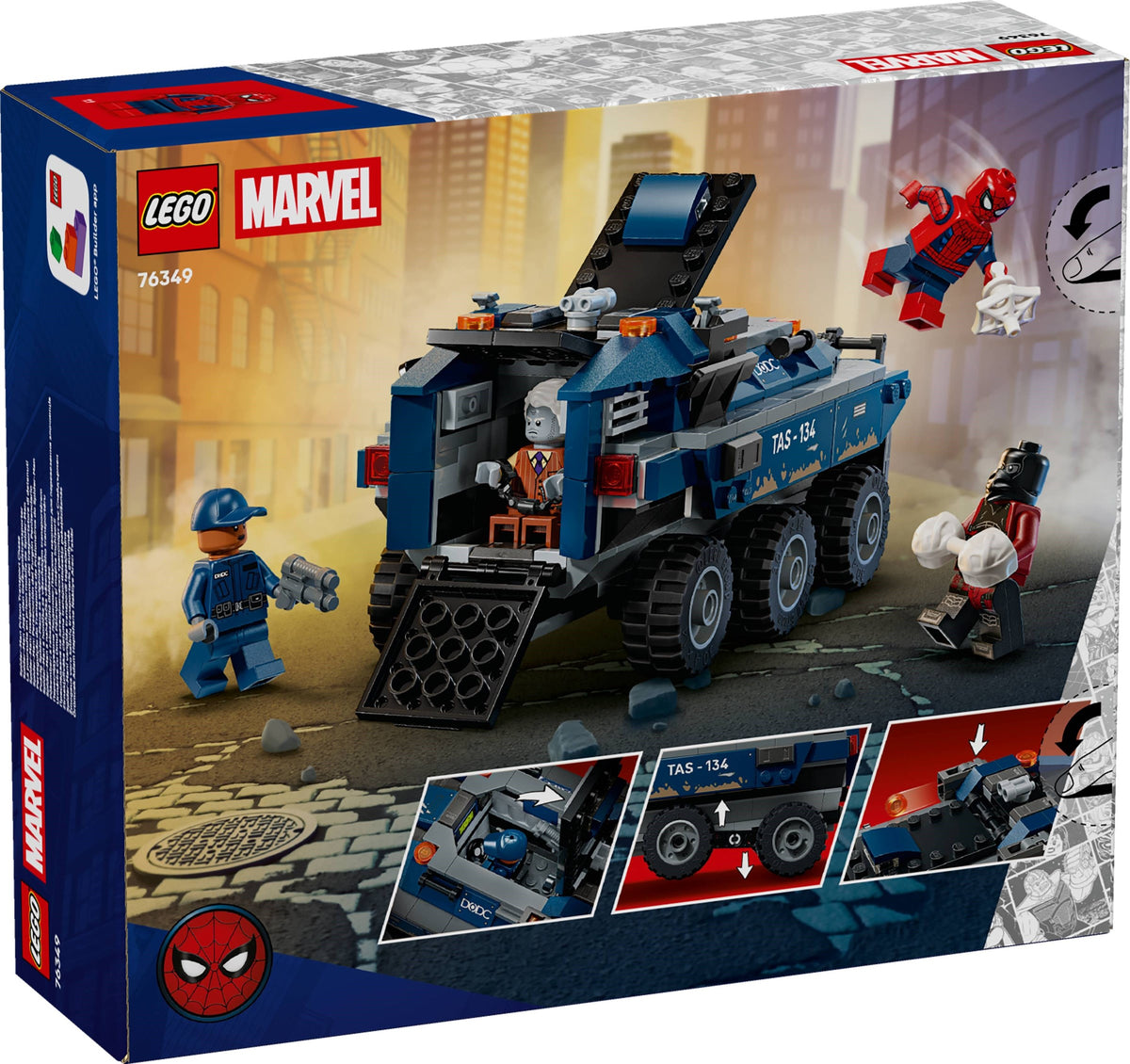LEGO Super Heroes 76349 spider-man: inseguimento del trasportatore di detenuti