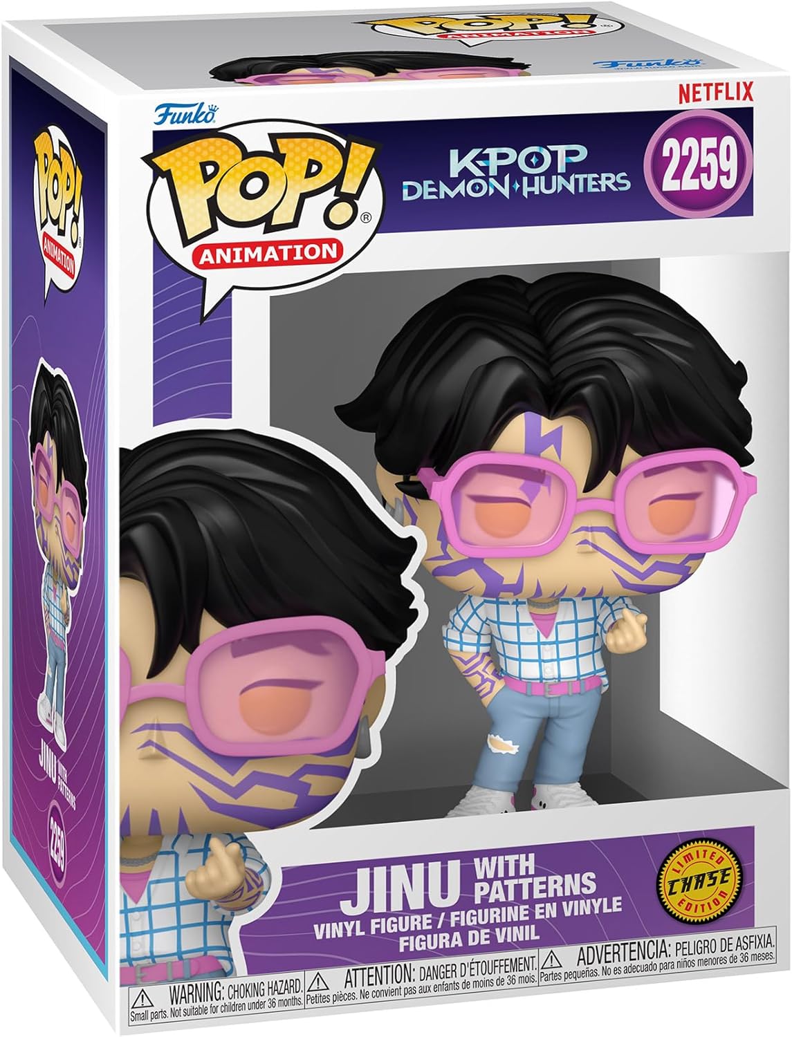 kpop demon hunters - jinu 9cm - funko pop! 2259 chase