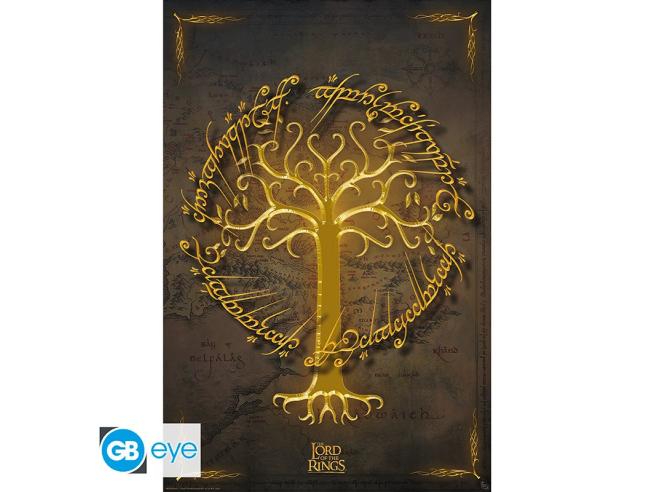 lord of the rings - poster maxi 91,5x61cm - white tree