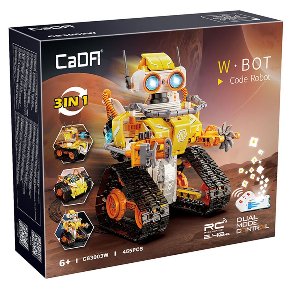 cada - w·bot code robot 3in1 - robot telecomandato - 455 pcs