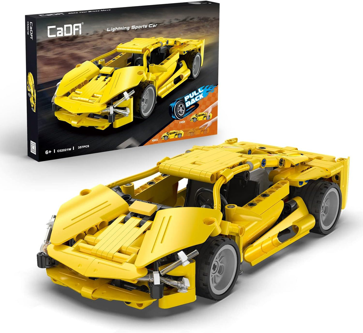 cada - lightning sports car pull-back - 357 pz.