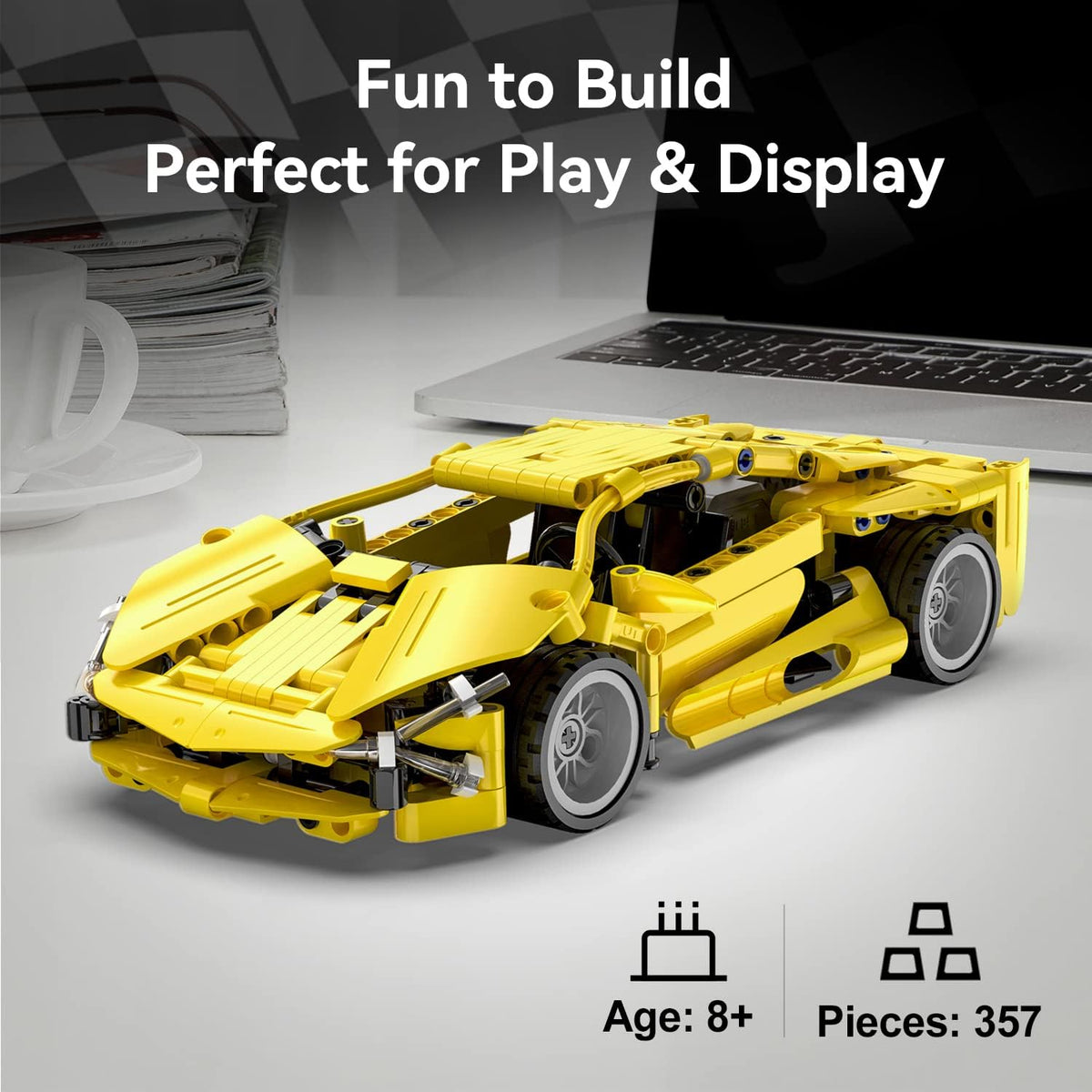 cada - lightning sports car pull-back - 357 pz.