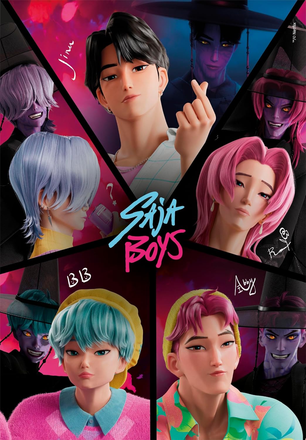 kpop demon hunters - saja boys - puzzle 500 pezzi