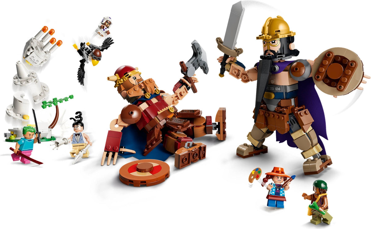 LEGO One Piece 75644 dori contro brogi giganti di little garden