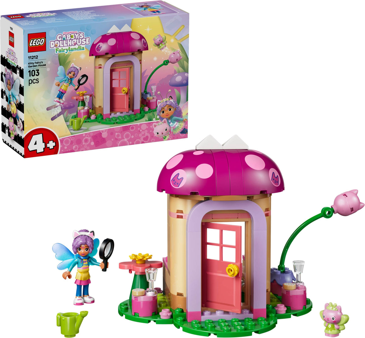 LEGO Gabby's Dollhouse 11212 la casa in giardino di gattina fatina