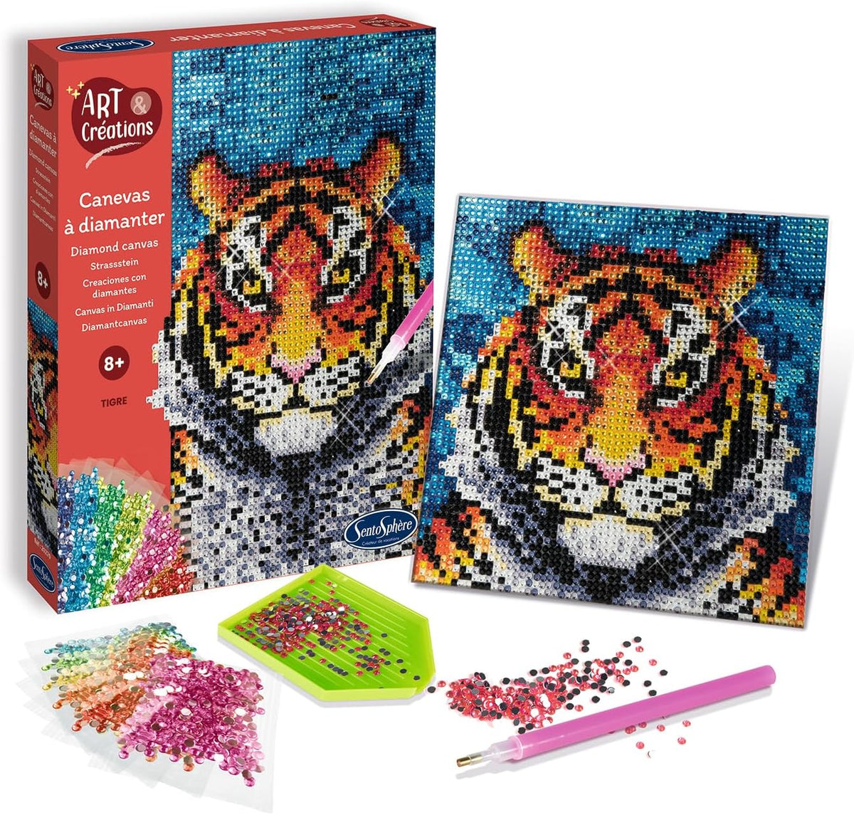 art e créations - canevas a diamanter - tigre