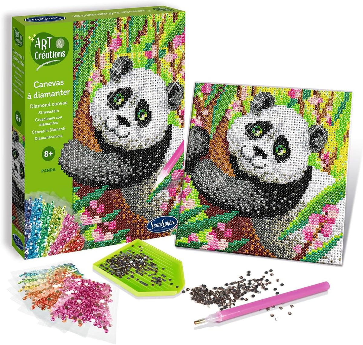 art e créations - canevas a diamanter - panda