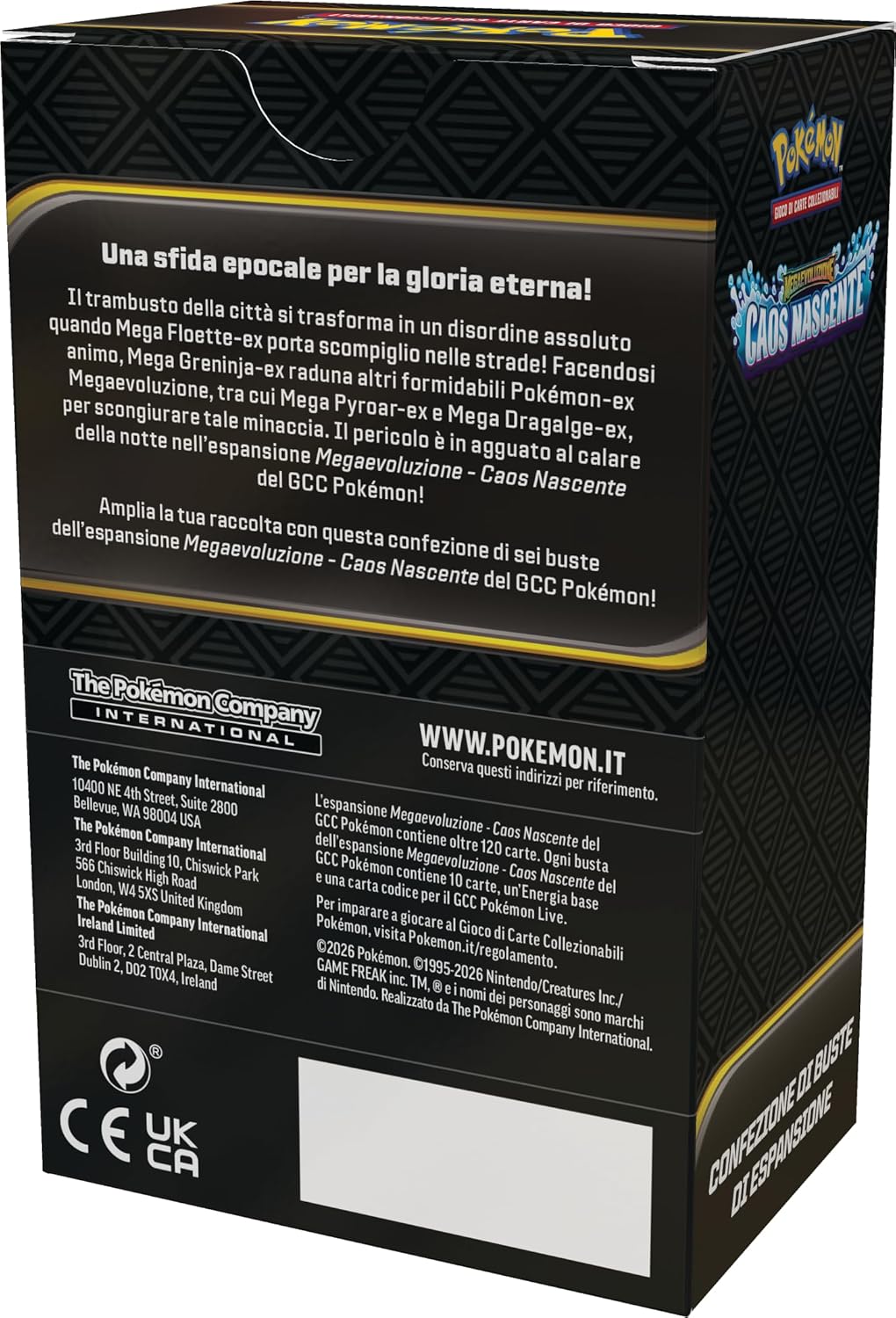 megaevoluzione caos nascente - bundle 6 bustine (ita)
