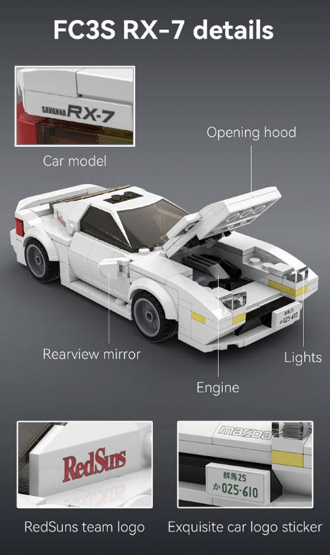 cada - initial d mazda bianca fc3s rx-7 - 282 pz