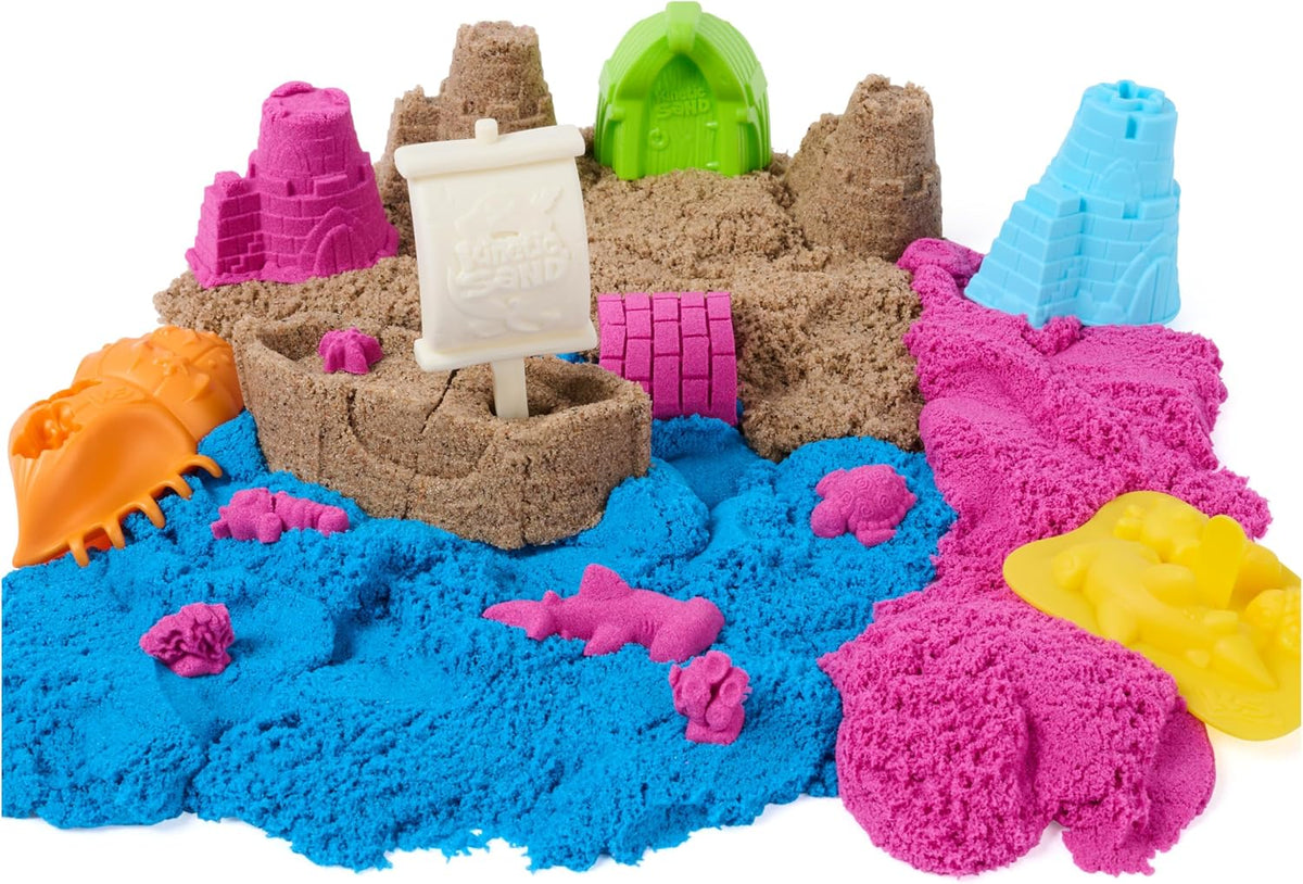kinetic sand - set 3 castelli in 1