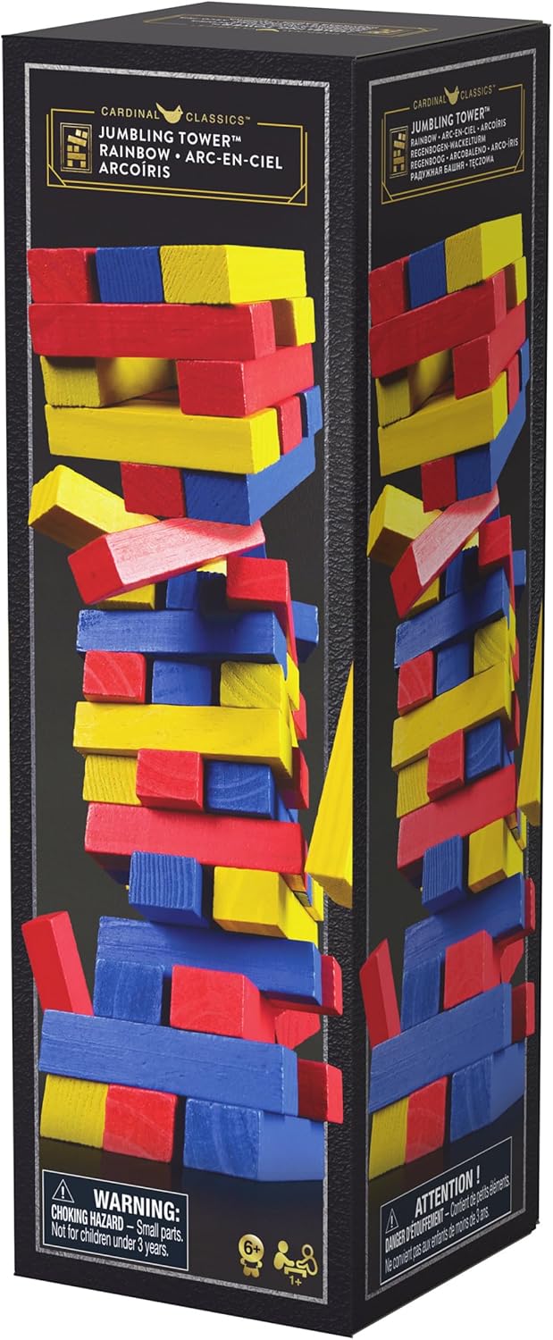 classici - jumbling tower colorata in legno