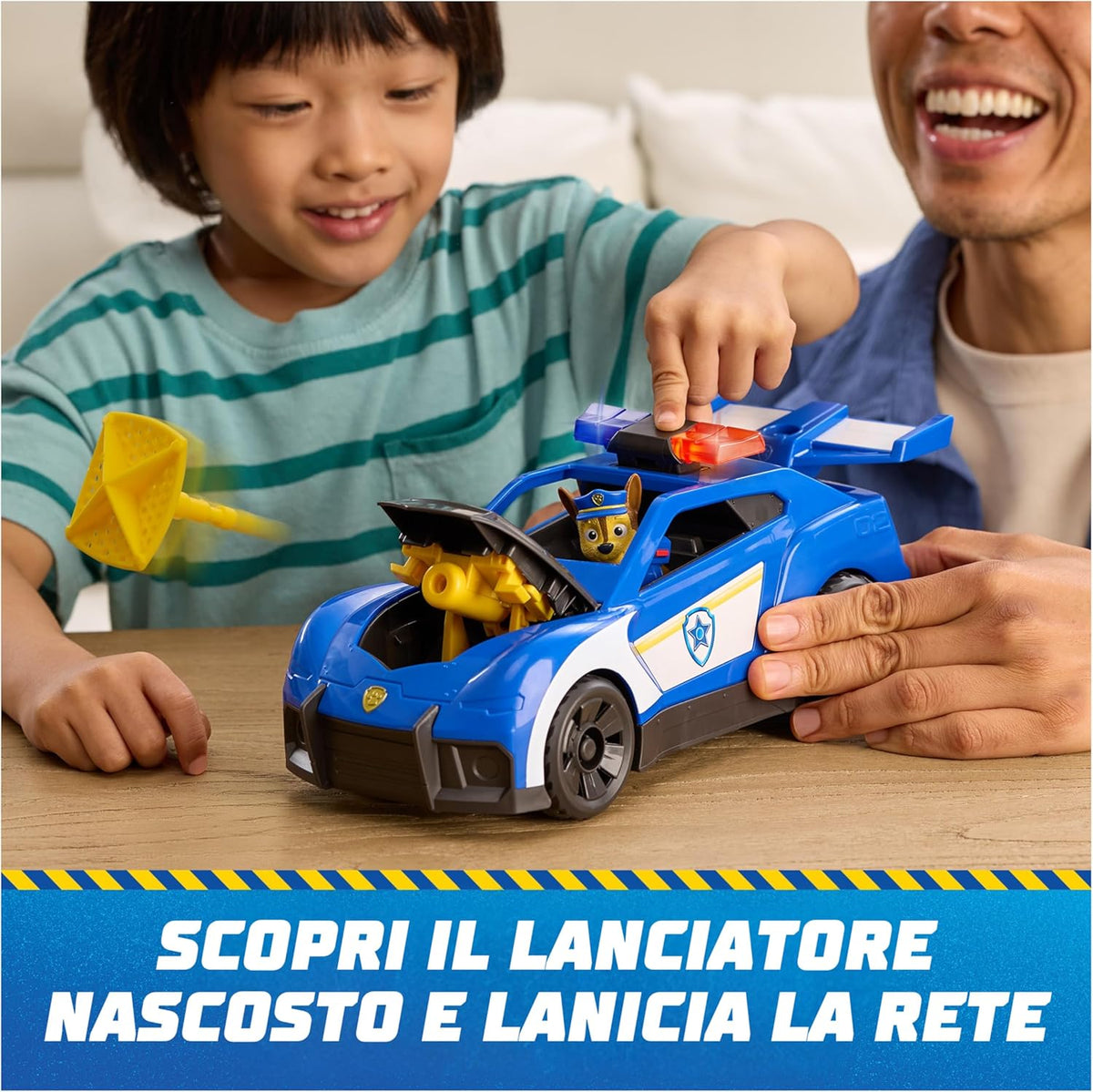 paw patrol - veicolo polizia chase deluxe