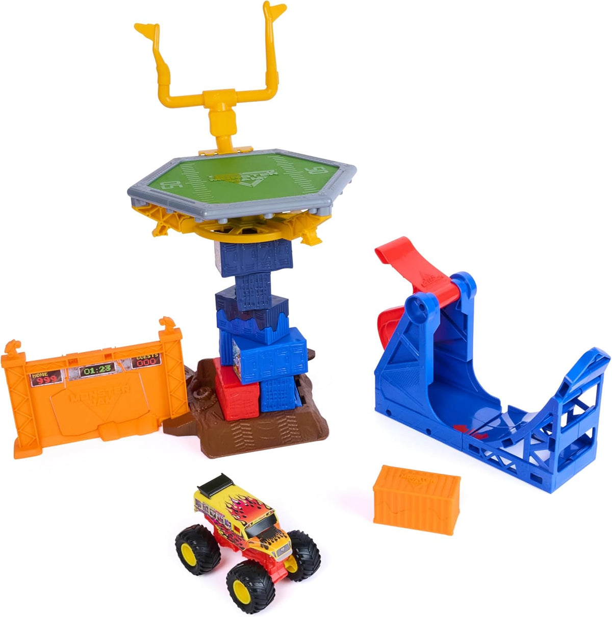 monster jam - smash & bash - crash course playset