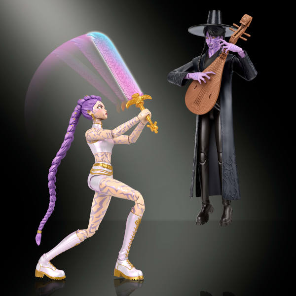 kpop demon hunters - scena finale rumi e jinu - 2 fashion doll 15cm