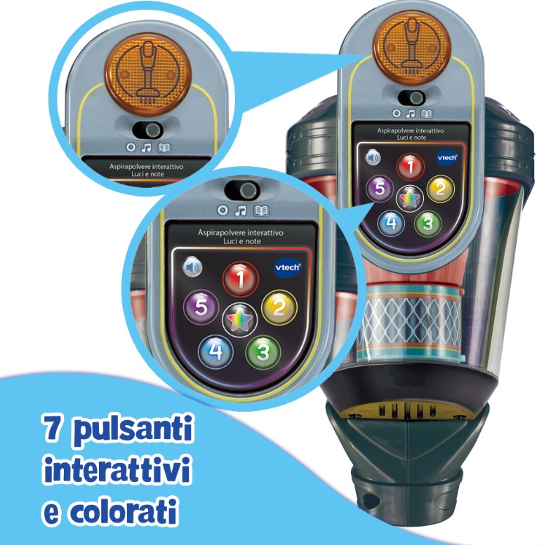 aspirapolvere interattivo luci e note