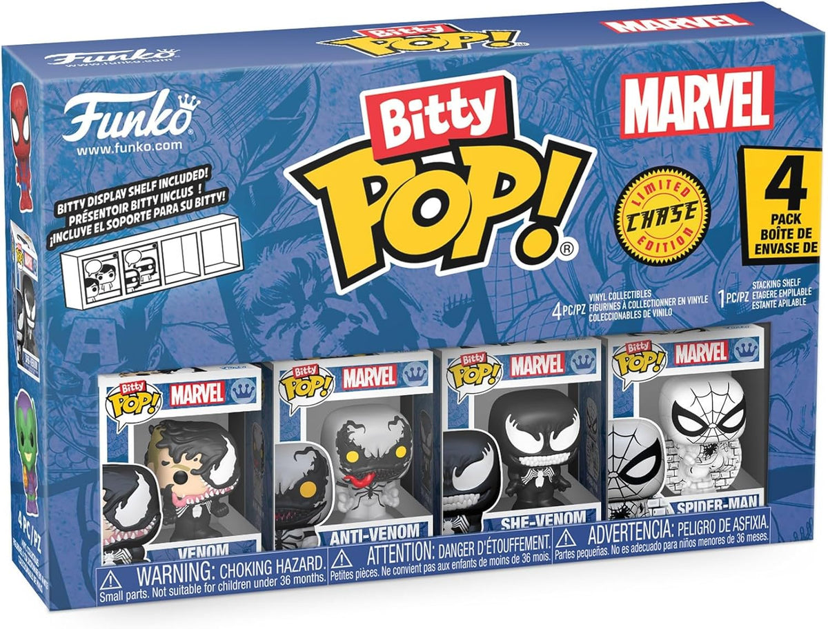 marvel: spider-man venom 4 pack 3cm  - funko pop bitty