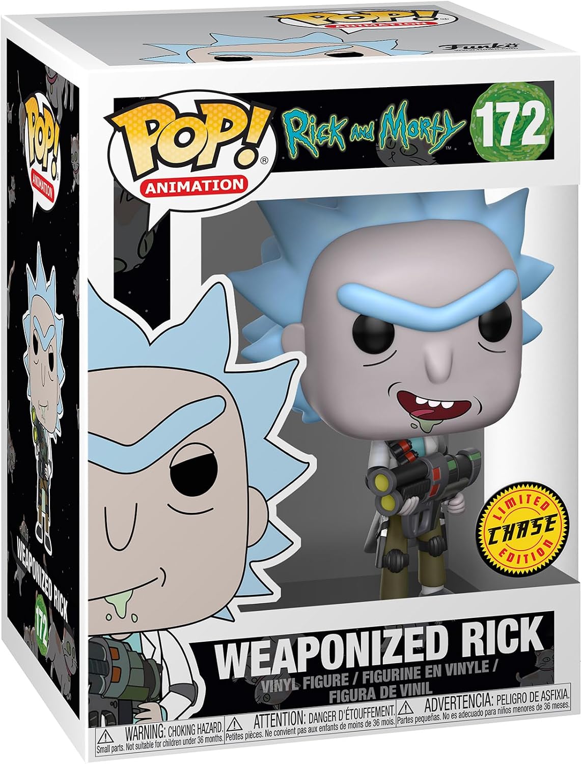 rick and morty: weaponized rick 9 cm - funko pop! 172 chase