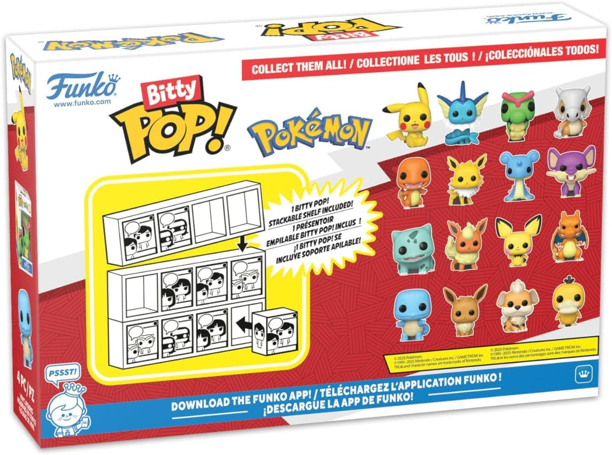 pokémon: bulbasaur 4 pack 3cm  - funko pop bitty