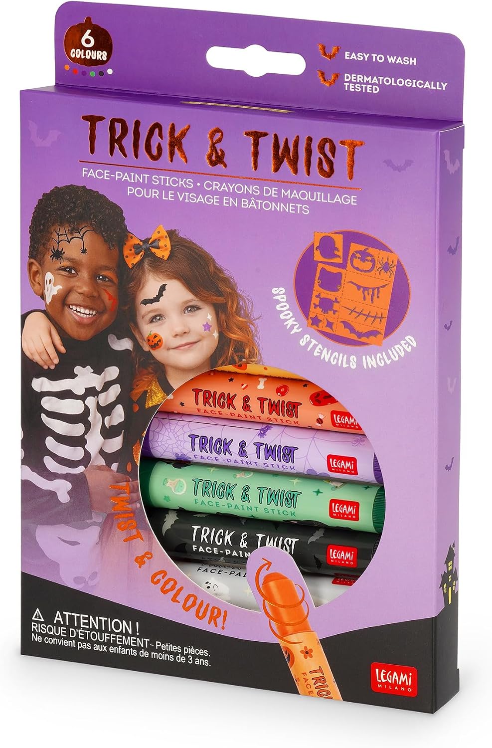 set di 6 trucchi viso in stick - trick & twist