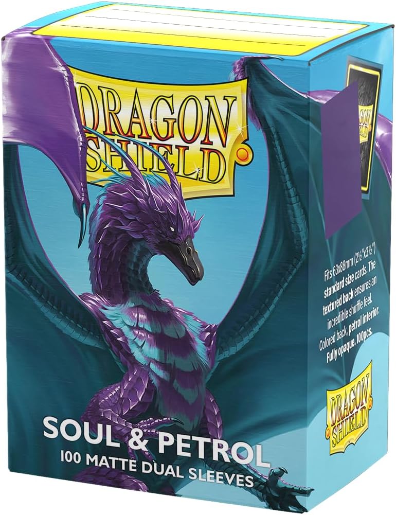 dragon shield standard sleeves - soul & petrol dual matte (100 bustine protettive)