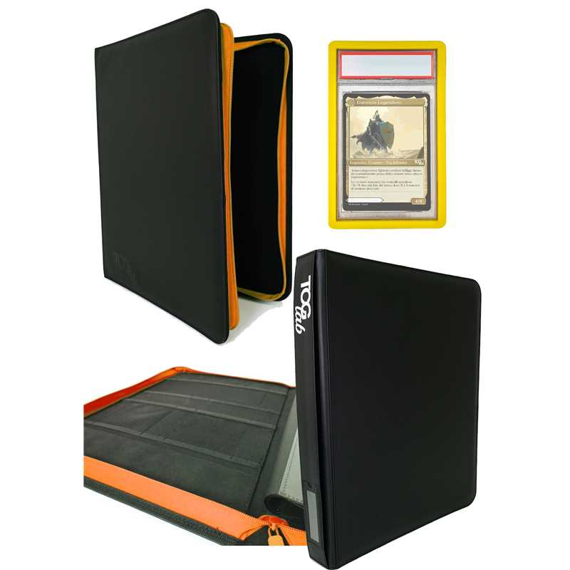 album premium 4-pocket - 32 graded slab - leather black