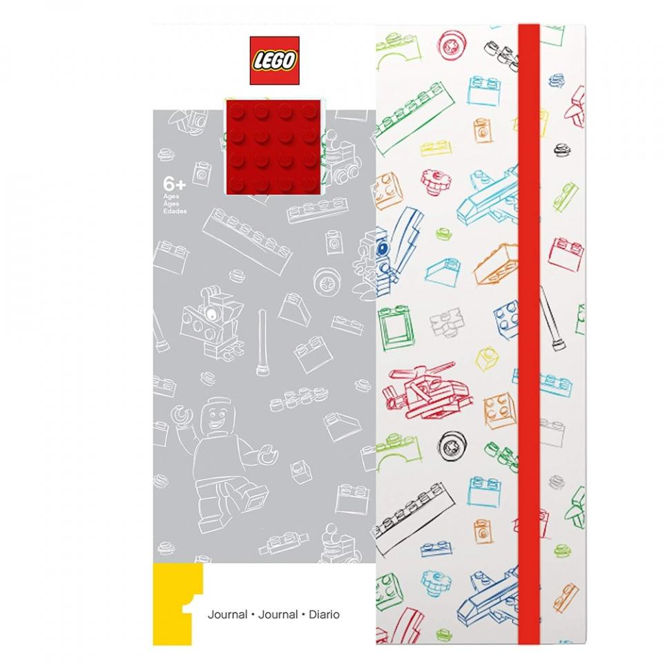 Cancelleria quaderno a5 a righe con mattoncino rosso 4x4