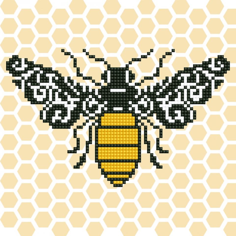 bee - diamond dotz beginner 49292 22x22cm