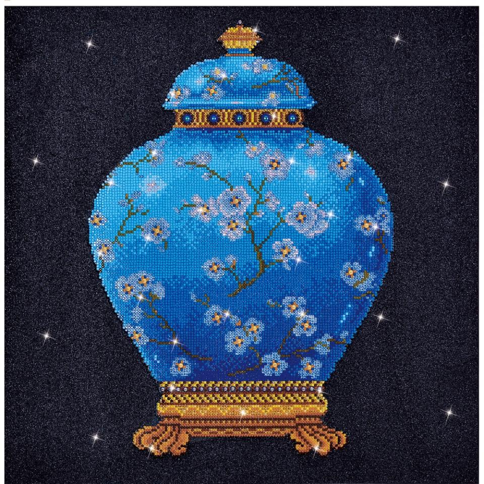 blue vase - diamond dotz intermediate dd12.020 52x52cm