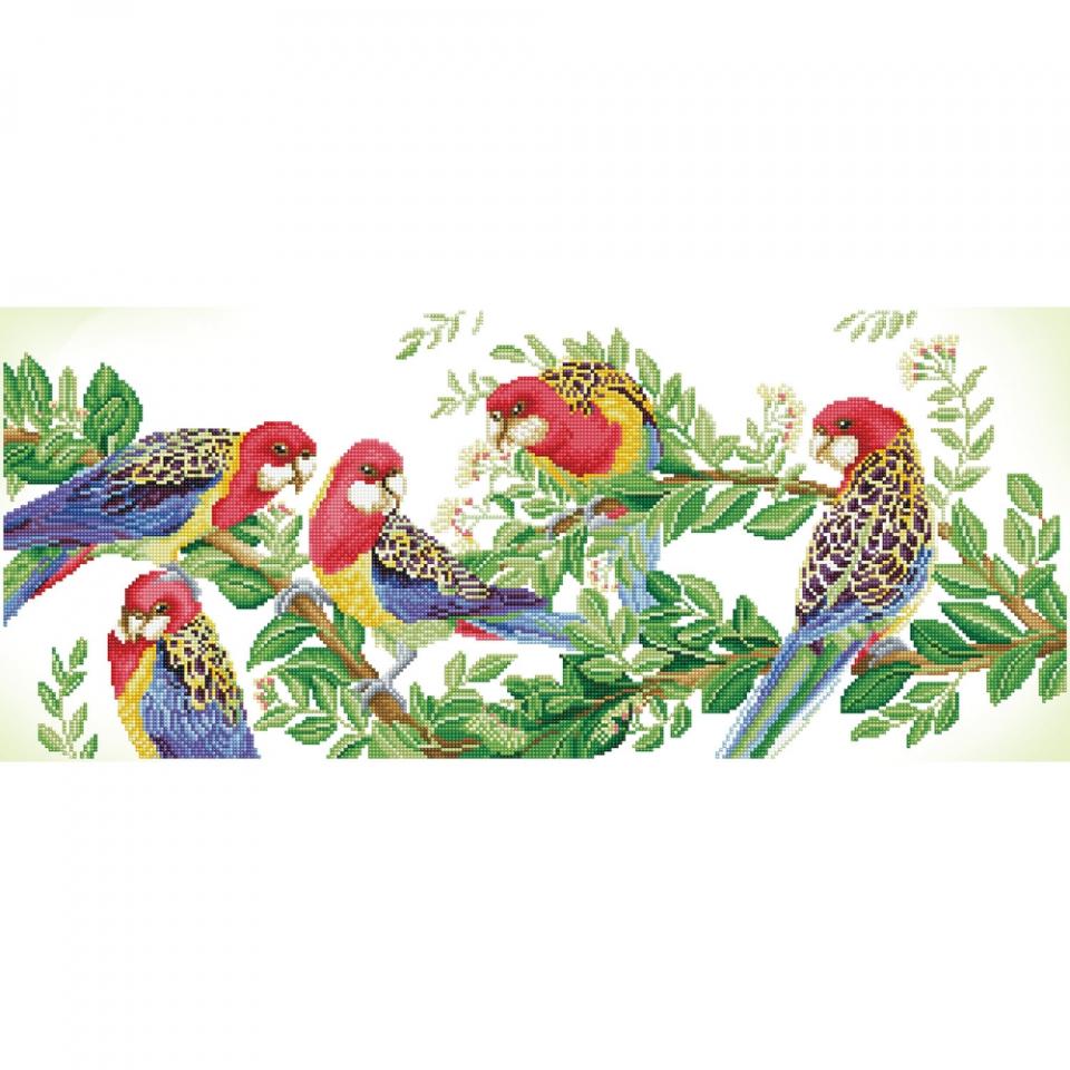 eastern rosella gatheringblue - diamond dotz advanced dd13.025 87x37cm