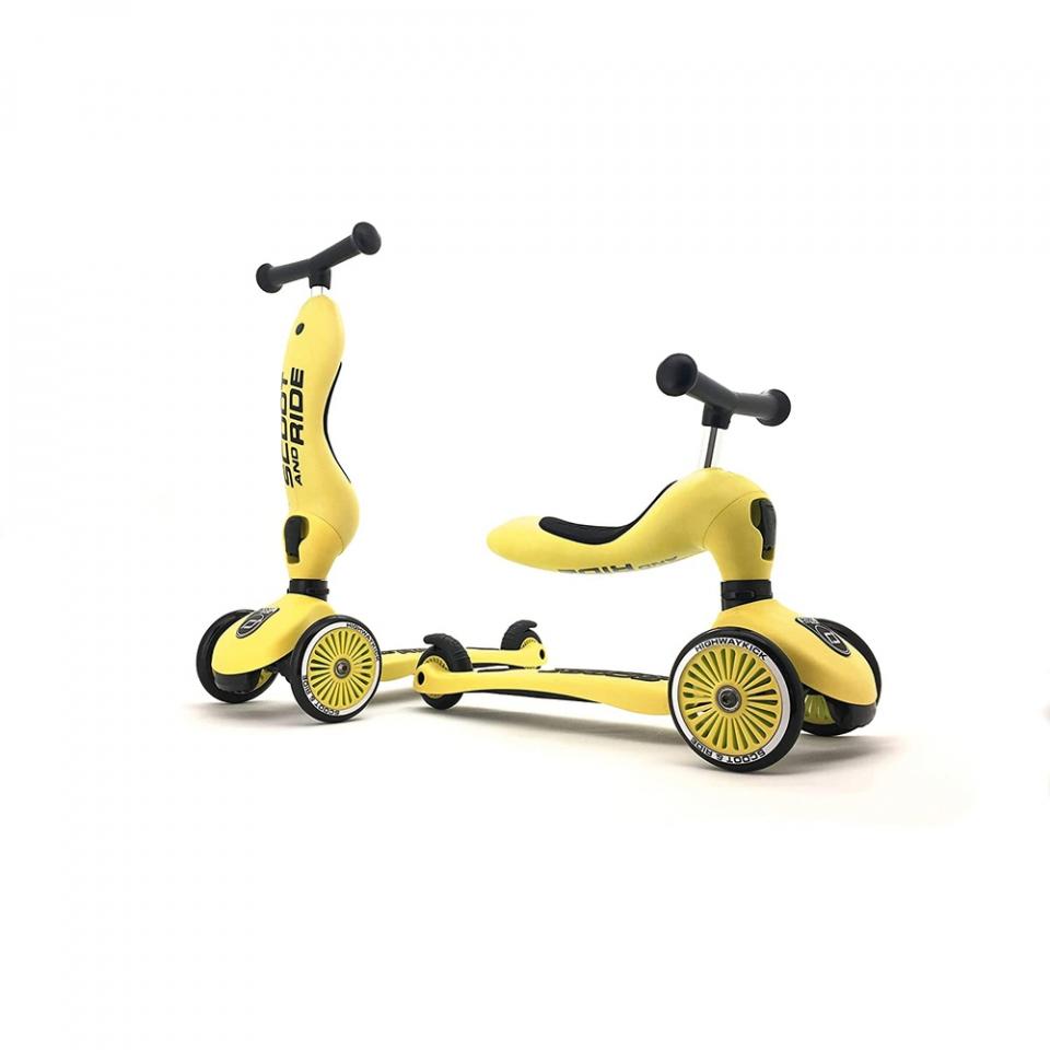 highwaykick 1 - monopattino trasformabile 2 in 1 - lemon