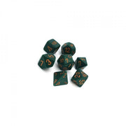 opaque verde scuro/bronzo - set di 7 dadi poliedrici