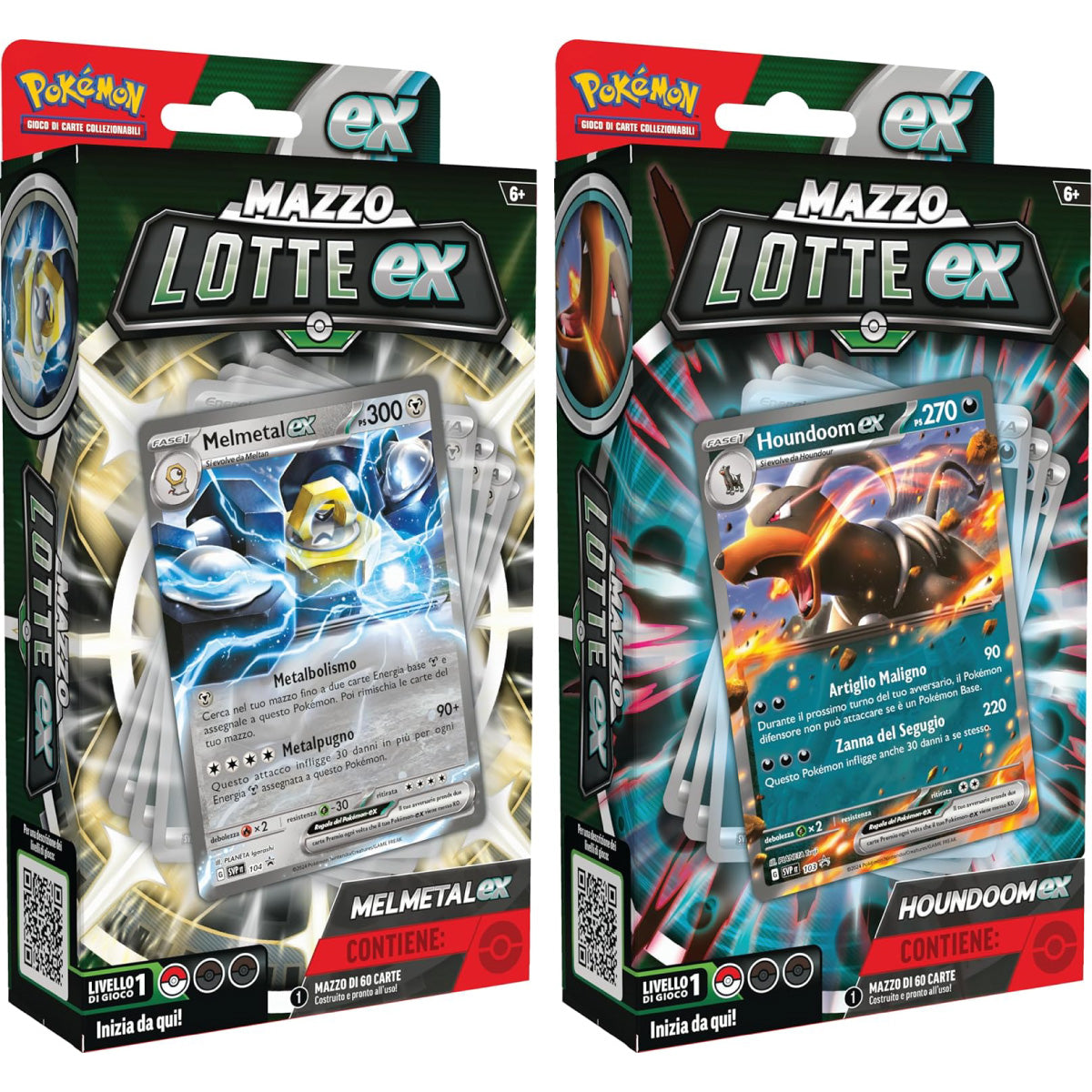 pokémon mazzi lotta ex - melmetal-ex e houndoom-ex (ita)